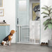 Tall Dog Gate with Cat Door | Stairs and Doorways 77cm - Little and Giant Explorers PawHut