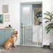 Tall Dog Gate with Cat Door | Stairs and Doorways 96cm - Little and Giant Explorers PawHut