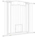 Tall Dog Gate with Cat Door | Stairs and Doorways 96cm - Little and Giant Explorers PawHut