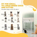 Tall Dog Gate with Cat Door | Stairs and Doorways 96cm - Little and Giant Explorers PawHut