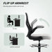 Tall Draughtsman Office Chair - Grey | Flip-Up Arms and Adjustable Footrest VINSETTO - Little and Giant Explorers Vinsetto