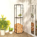 Tall Log Storage Rack – 170cm Height | Adjustable Shelf - Powder-Coated Metal OUTSUNNY - Little and Giant Explorers Outsunny