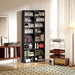 640 CD Storage Tower in Black - Little and Giant Explorers HOMCOM