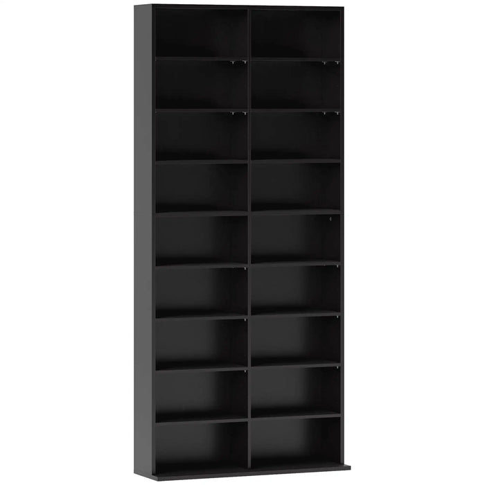 640 CD Storage Tower in Black - Little and Giant Explorers HOMCOM