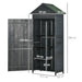 Tall Narrow Wooden Garden Storage Shed – Grey | Fir Wood - Double Doors OUTSUNNY - Little and Giant Explorers Outsunny
