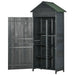 Tall Narrow Wooden Garden Storage Shed – Grey | Fir Wood - Double Doors OUTSUNNY - Little and Giant Explorers Outsunny