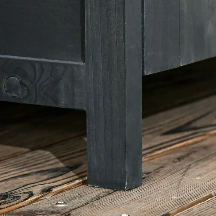 Tall Narrow Wooden Garden Storage Shed – Grey | Fir Wood - Double Doors OUTSUNNY - Little and Giant Explorers Outsunny