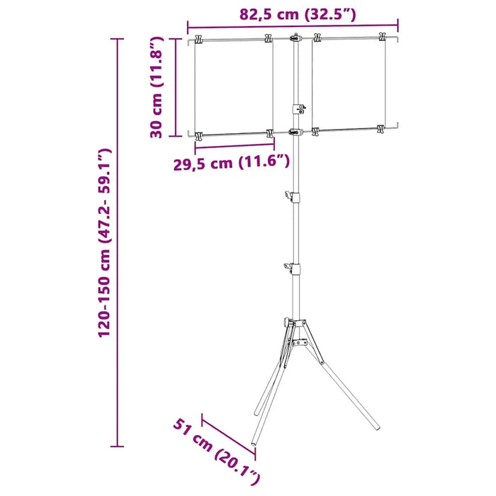 Target Stand – Black | Height-Adjustable Steel Shooting Frame with 10 Target Papers VIDAXL - Little and Giant Explorers