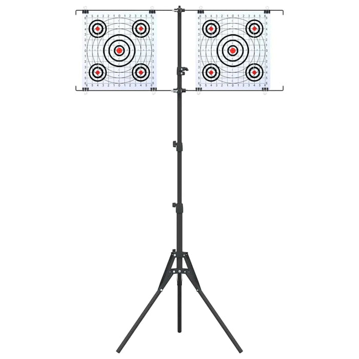 Target Stand – Black | Height-Adjustable Steel Shooting Frame with 10 Target Papers VIDAXL - Little and Giant Explorers