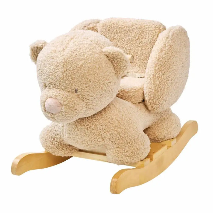 Teddy Bear Rocker | Adorable Design with Safety Harness and Side Supports (Beige Edition) - Little and Giant Explorers Nattou