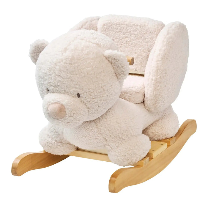 Teddy Bear Rocker | Adorable Design with Safety Harness and Side Supports (Ecru Edition) - Little and Giant Explorers Nattou