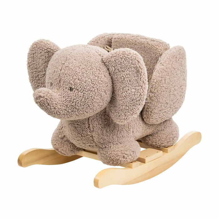 Teddy Elephant Rocker | Adorable Design with Safety Harness and Side Supports (Taupe Edition) - Little and Giant Explorers Nattou
