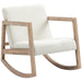 Teddy Fleece Rocking Chair – Cream White | Wooden Base - Vintage Accent Design HOMCOM - Little and Giant Explorers