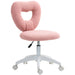 Teddy Fleece Swivel Office Chair in Pink - Little and Giant Explorers HOMCOM