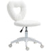 Teddy Fleece Swivel Office Chair in White - Little and Giant Explorers HOMCOM