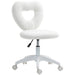 Teddy Fleece Swivel Office Chair in White - Little and Giant Explorers HOMCOM