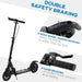 Teen/Adult Foldable Kick Scooter with Shock Mitigation System in Black - Little and Giant Explorers HOMCOM