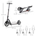 Teen/Adult Kick Scooter | Quick-Fold Design with Adjustable Handlebar (Black Edition) - Little and Giant Explorers HOMCOM