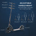 Teen/Adult Kick Scooter | Quick-Fold Design with Adjustable Handlebar (Black Edition) - Little and Giant Explorers HOMCOM