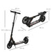 Teen/Adult Kick Scooter | Quick-Fold Design with Front and Back Brakes (Black Edition) - Little and Giant Explorers HOMCOM