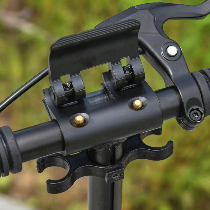 Teen/Adult Kick Scooter | Quick-Fold Design with Front and Back Brakes (Black Edition) - Little and Giant Explorers HOMCOM