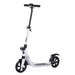 Teen/Adult Urban Kick Scooter with Double Shock Absorption in White - Little and Giant Explorers HOMCOM