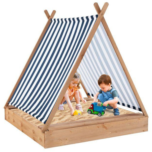 Teepee Sandbox with Cover - Little and Giant Explorers Costway