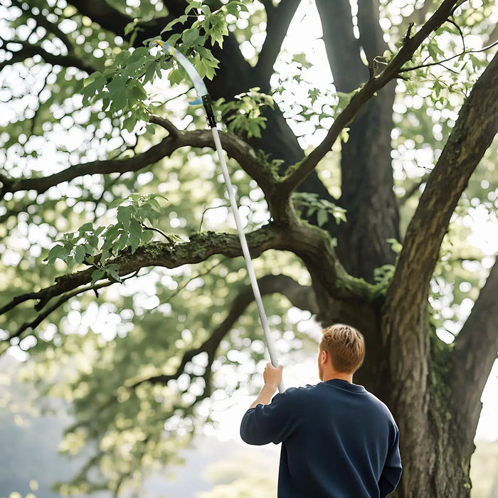 Telescopic Tree Pruner | Metal Aluminium with Hook Knives and Double Tighten Screws - Little and Giant Explorers Outsunny