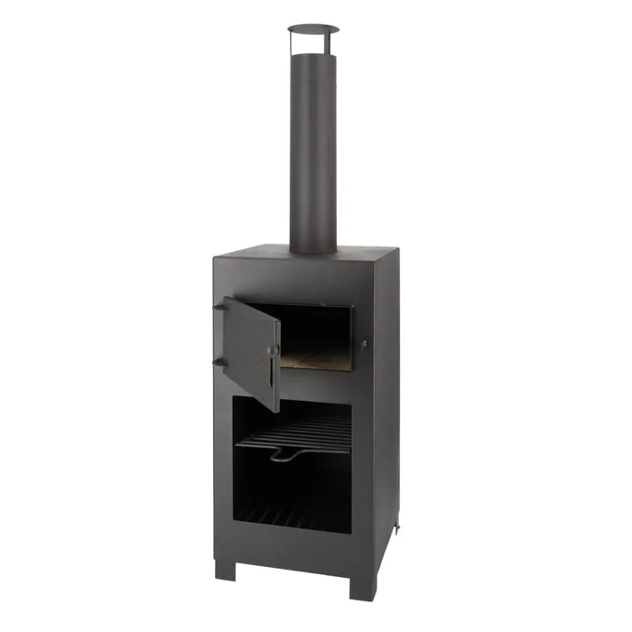 Terrace Stove with Pizza Oven in Black - Little and Giant Explorers Esschert Design