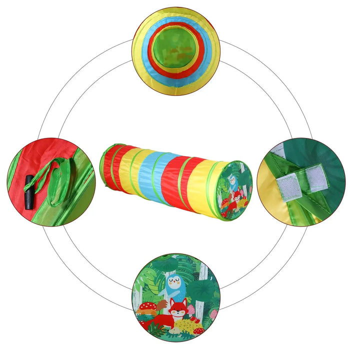 Themed Play Tunnel | Foldable Crawl Tube with Carry Bag - Indoor and Outdoor Fun for Kids SOKA® - Little and Giant Explorers SOKA Play Imagine Learn