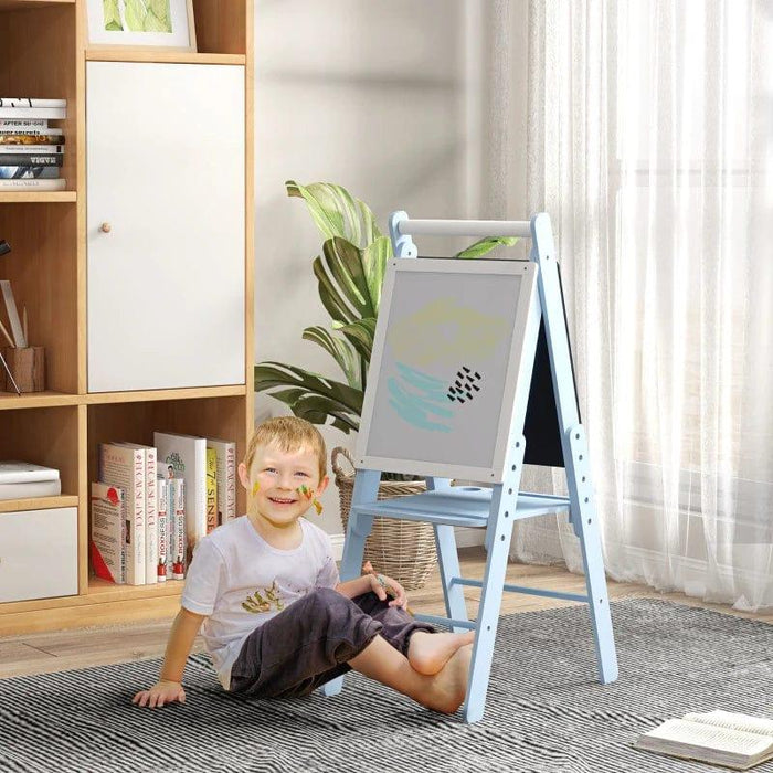 Three-In-One Easel for Kids with Paper Roll and Adjustable Height - Little and Giant Explorers AIYAPLAY