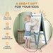 Three-In-One Easel for Kids with Paper Roll and Adjustable Height - Little and Giant Explorers AIYAPLAY