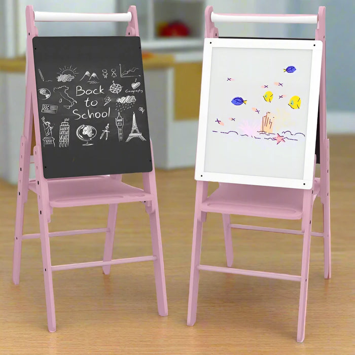 Three-In-One Easel for Kids with Paper Roll and Adjustable Height - Little and Giant Explorers AIYAPLAY