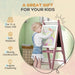 Three-In-One Easel for Kids with Paper Roll and Adjustable Height - Little and Giant Explorers AIYAPLAY