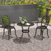 Three-Piece Elegant Aluminium Garden Set in Bronze Tone - Little and Giant Explorers Outsunny