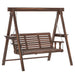 Three-Seater Wooden Swing Bench - Little and Giant Explorers Outsunny