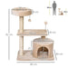 Three-Tier Cat Tree Tower – Beige | Deluxe Cat Climbing Frame with Scratching Posts PAWHUT - Little and Giant Explorers PawHut