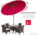 Tilting Garden Parasol – Red | 2.5m Canopy with 18 Fibreglass Ribs OUTSUNNY - Little and Giant Explorers Outsunny