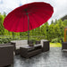 Tilting Garden Parasol – Red | 2.5m Canopy with 18 Fibreglass Ribs OUTSUNNY - Little and Giant Explorers Outsunny