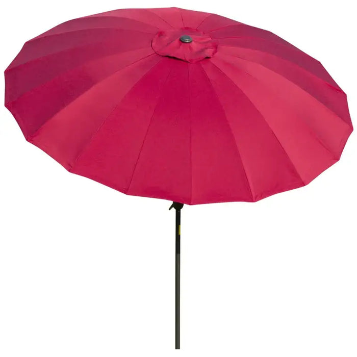 Tilting Garden Parasol – Red | 2.5m Canopy with 18 Fibreglass Ribs OUTSUNNY - Little and Giant Explorers Outsunny