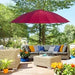 Tilting Garden Parasol – Red | 2.5m Canopy with 18 Fibreglass Ribs OUTSUNNY - Little and Giant Explorers Outsunny