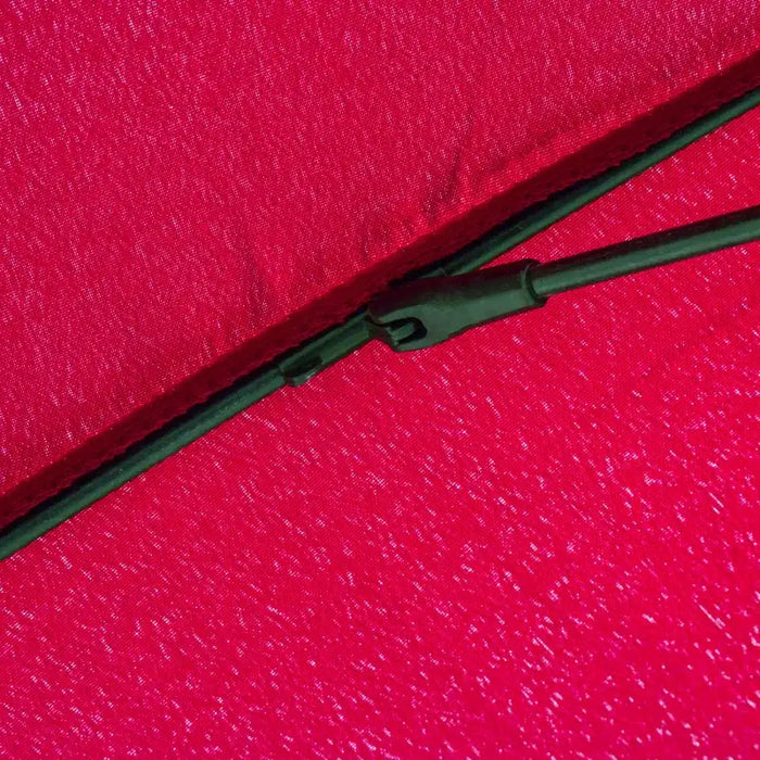 Tilting Garden Parasol – Red | 2.5m Canopy with 18 Fibreglass Ribs OUTSUNNY - Little and Giant Explorers Outsunny