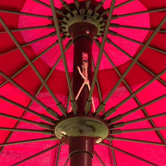 Tilting Garden Parasol – Red | 2.5m Canopy with 18 Fibreglass Ribs OUTSUNNY - Little and Giant Explorers Outsunny