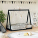 Kids Bed Frame Black and Solid Wood Pine (70 x 140cm) - Little and Giant Explorers vidaXL
