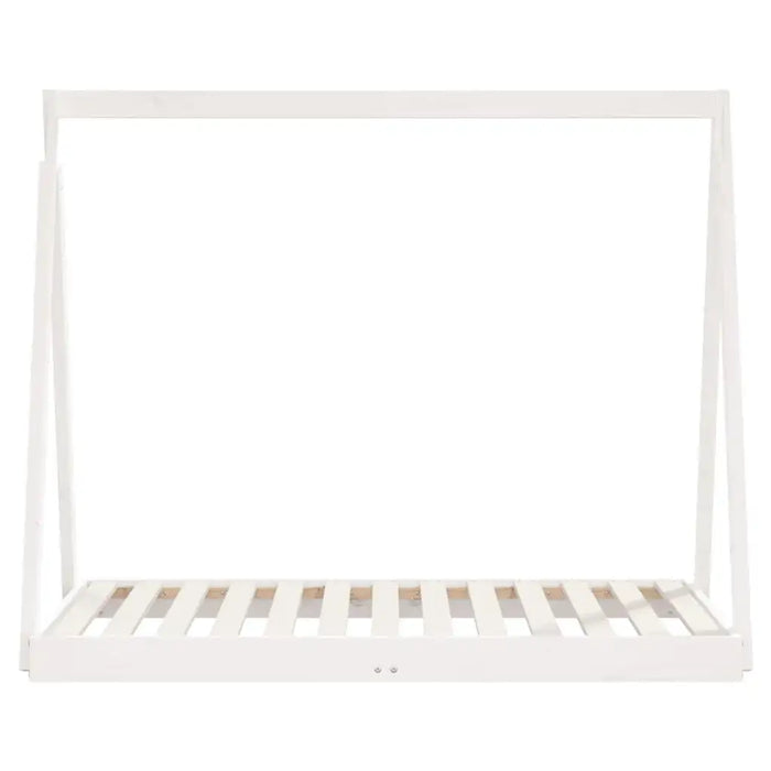 Kids Bed Frame in White and Solid Wood Pine (70 x 140cm) - Little and Giant Explorers vidaXL
