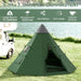 Tipi Tent with Carry Bag in Green (6 persons) - Little and Giant Explorers Outsunny