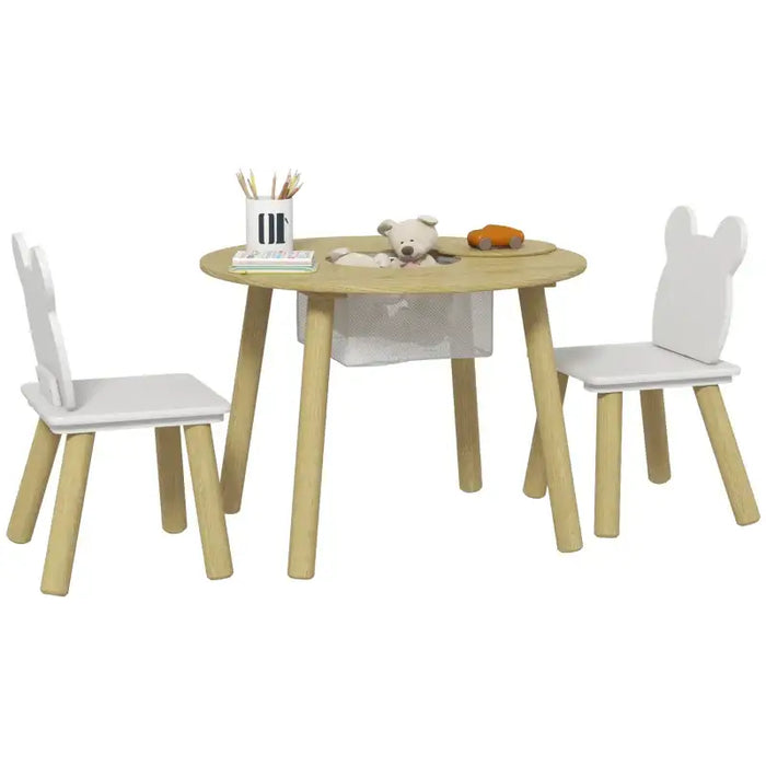 Toddler Activity Table Chair Set | Bear-Shaped Backrest with Convertible Design - Little and Giant Explorers AIYAPLAY