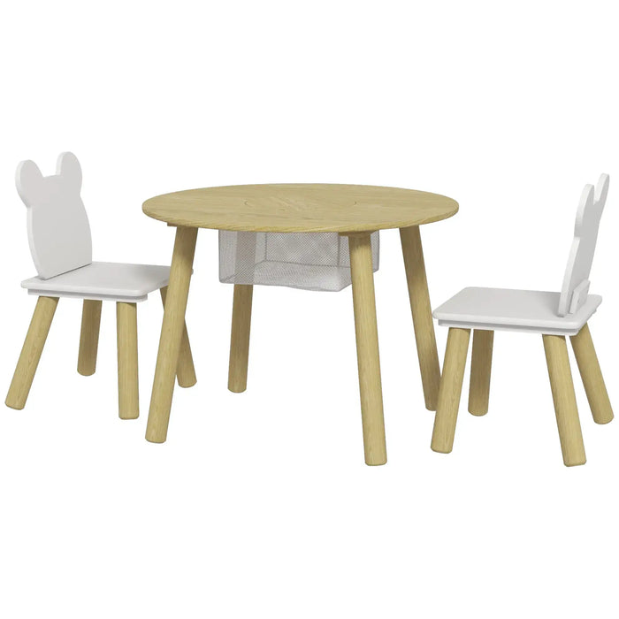 Toddler Activity Table Chair Set | Bear-Shaped Backrest with Convertible Design - Little and Giant Explorers AIYAPLAY