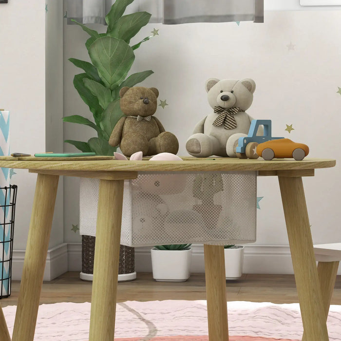 Toddler Activity Table Chair Set | Bear-Shaped Backrest with Convertible Design - Little and Giant Explorers AIYAPLAY