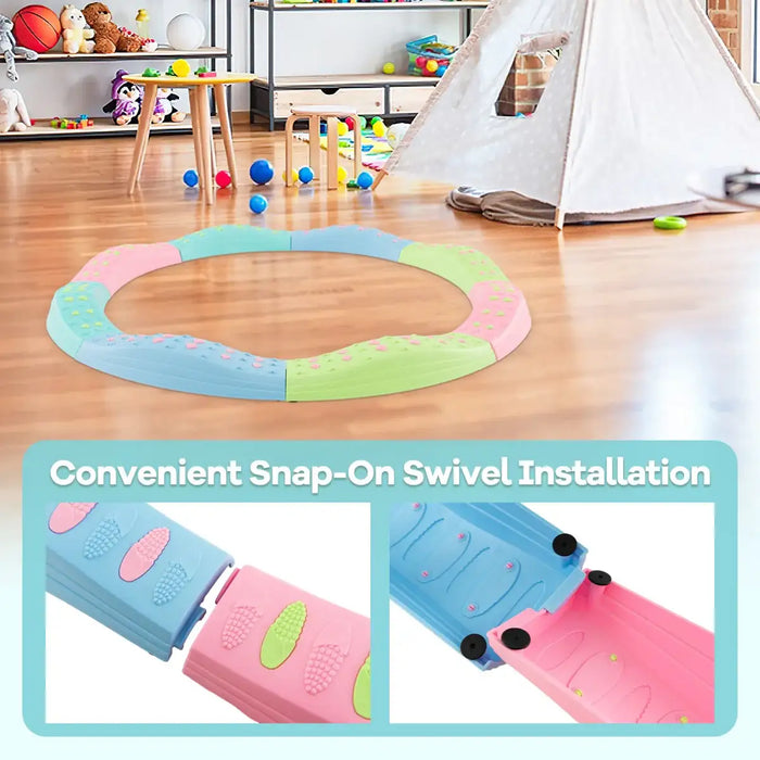 Toddler Balance Tactile Board Set – Multicolour | 20-Piece Obstacle Course COSTWAY - Little and Giant Explorers Costway